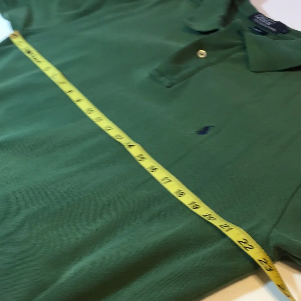 Polo Ralph Lauren Pony Green Cotton Mesh Polo Shirt Size Large